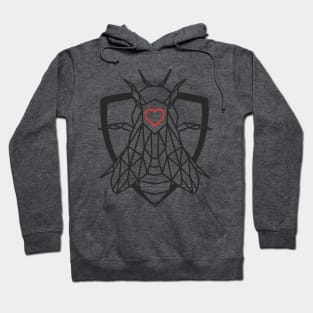 Geometric Bee Protector with Heart because you're a superhero Hoodie